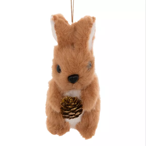 Adorno de Navidad colgante (H12 cm) Conejo y pi�a Caramelo