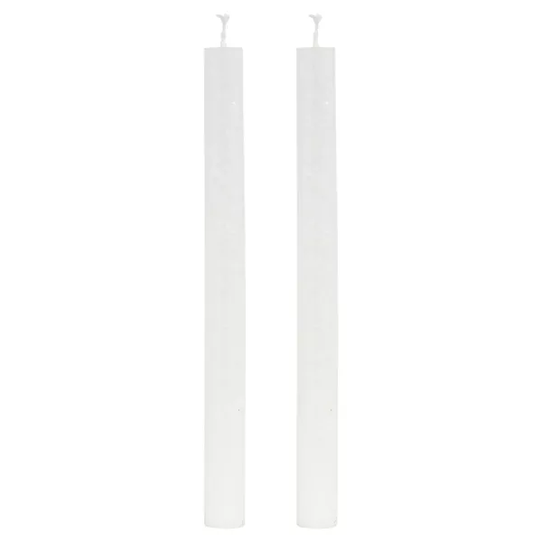 Set von 2 Stabkerzen (H25 cm) Kerzenleuchter Frostwei�