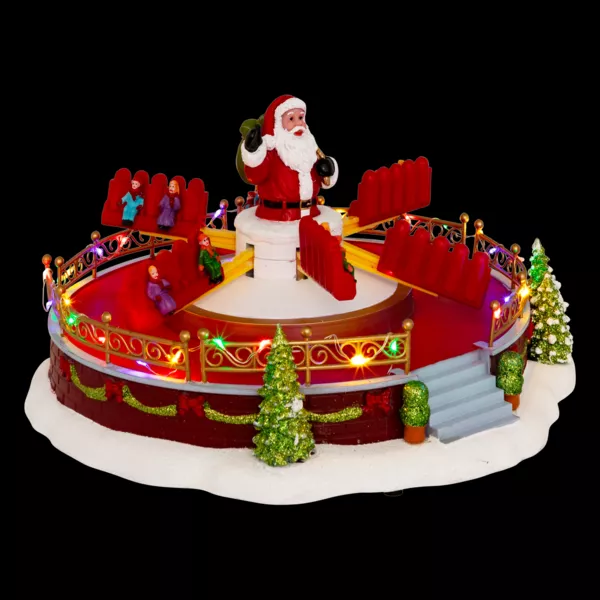 Village de No�l musical et anim� (H29 cm) Man�ge � sensation