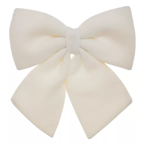 Grande fiocco di Natale in lana (H43 cm) Prestige Bianco