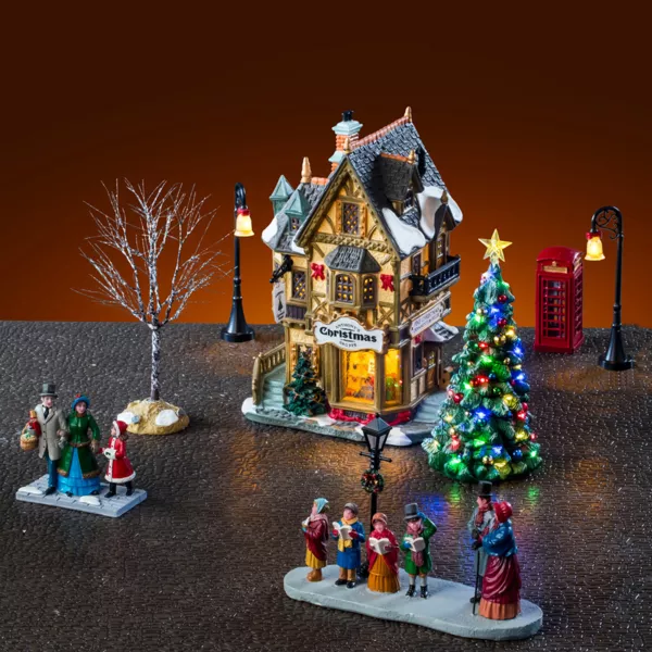 Village de No�l Lemax lumineux Ensemble complet Magasin de Sapins de No�l