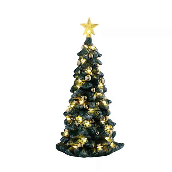 Accessorio Lemax luminoso (H16,5 cm) Albero di Natale innevato Bianco caldo