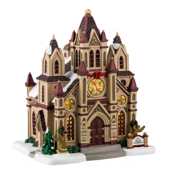 Villaggio di Natale Lemax luminoso Cattedrale di Grazia