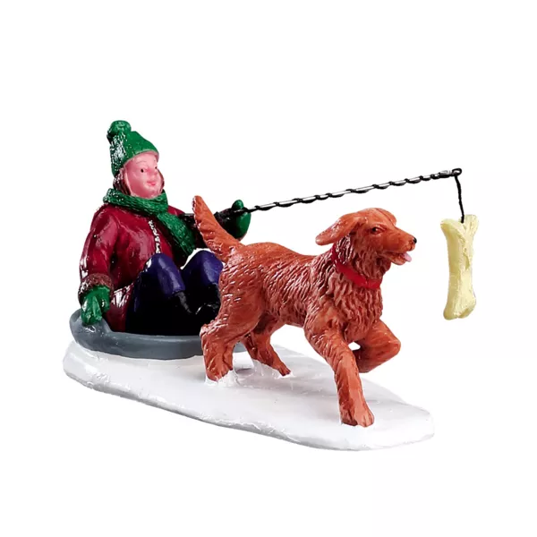 Accesorio Lemax (H4,2 cm) Trineo con su perro