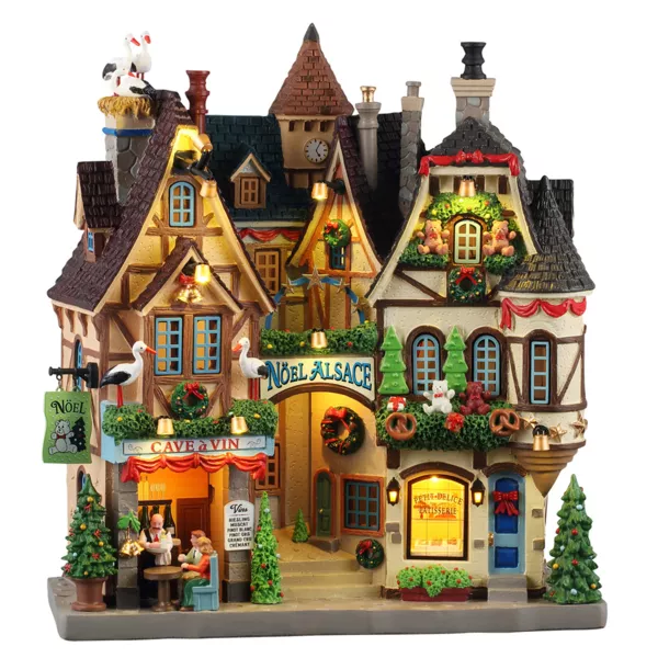 Villaggio di Natale Lemax luminoso Natale in Alsazia