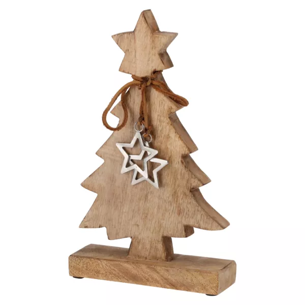 Albero di Natale in legno (H30 cm) Natura selvaggia Naturale