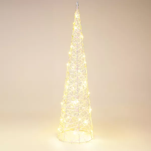 C�ne lumineux sur piles 30 micro LED (H60 cm) �clats Blanc chaud