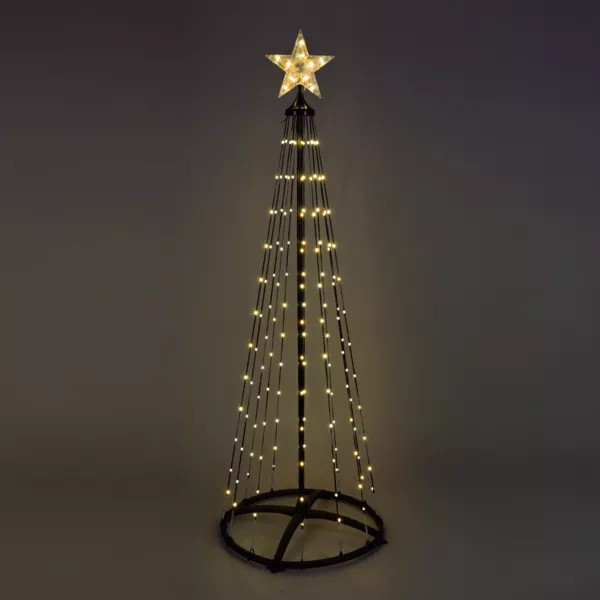Cono luminoso Digital 550 Micro Led (H300 cm) Twinkling Nero e bianco caldo