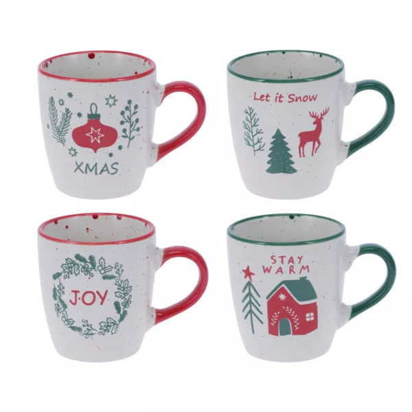 Lot de 4 Mugs de No�l No�l gourmand Multicolore