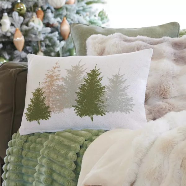 Rechteckiges Weihnachtskissen (30 x 50 cm) For�t de sapins