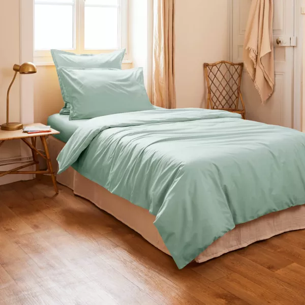 Funda de edred�n de percal de algod�n (140 x 200 cm) Cali Verde eucalipto