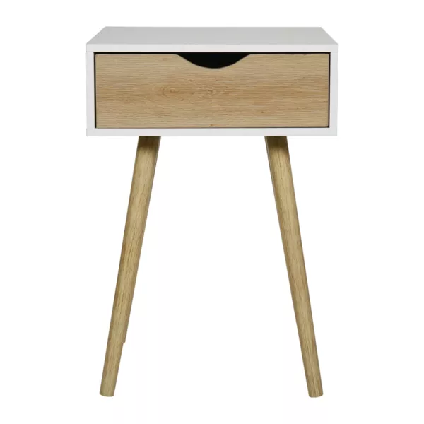 Table de chevet bois (H50 cm) Modern Blanche