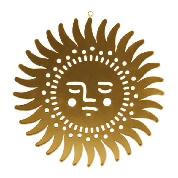 D�coration murale en m�tal (D18 cm) Soleil Or