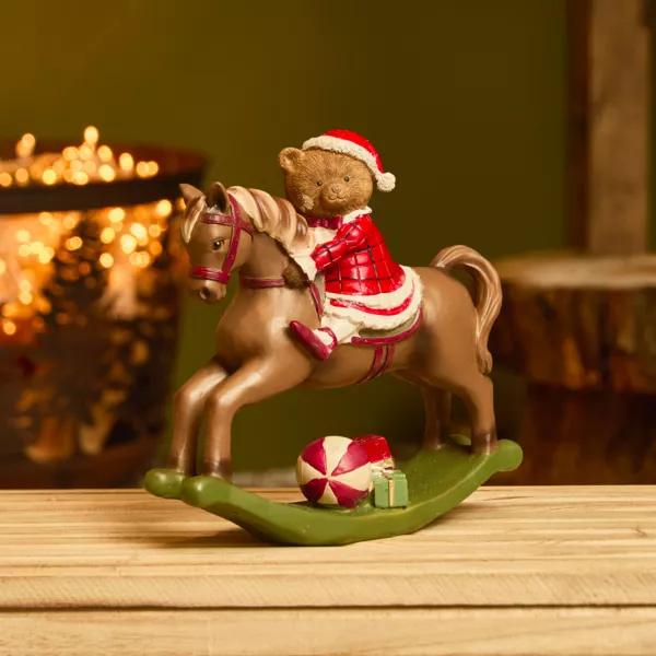 Cavallo a Dondolo (H20 cm) Piccolo orso natalizio
