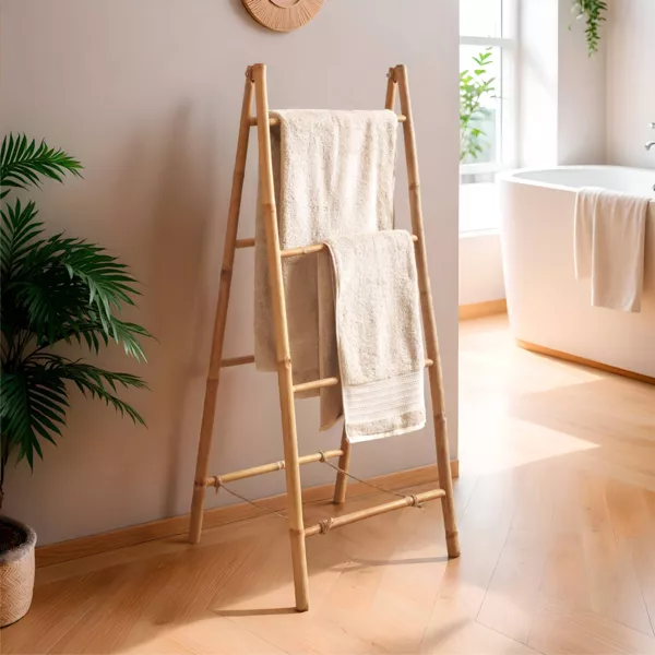 Toallero plegable de ca�a de bamb� Escalera (H116 cm) Han�i