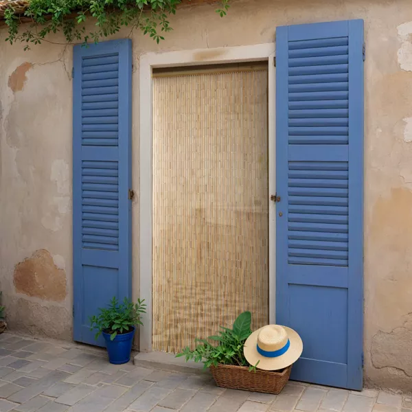 Rideau de porte Bambou (90 x 200 cm) Savana Beige