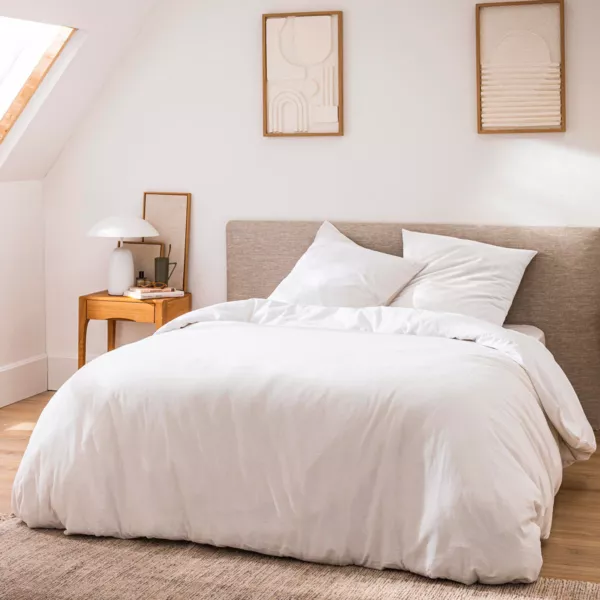 Bettbezug und zwei Kissenbez�ge aus Baumwolle (260 x 240 cm) Meline Wei�