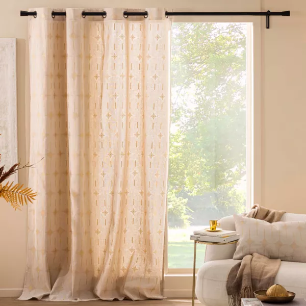 Rideau coton (140 x 280 cm) Ondine Blanc