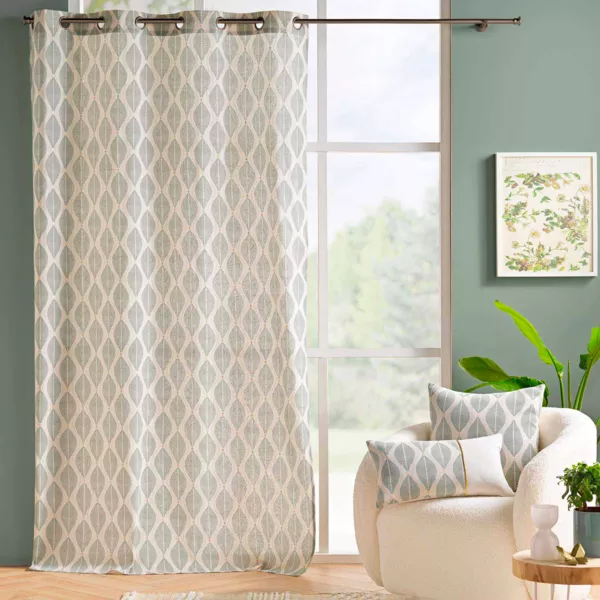 Cortina de algod�n (140 x 240 cm) Maho Verde salvia