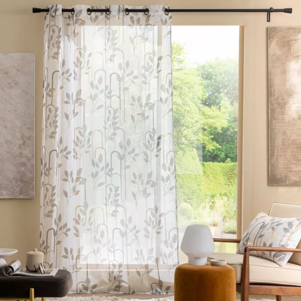 Visillo (140 x 280 cm) Roseris Gris nube