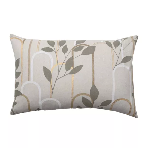 Coussin rectangulaire coton (40 x 60 cm) Roseris Gris