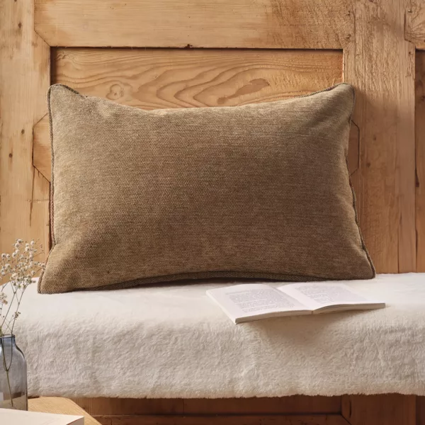 Cojín rectangular tejido (40 x 60 cm) Magnus Camel