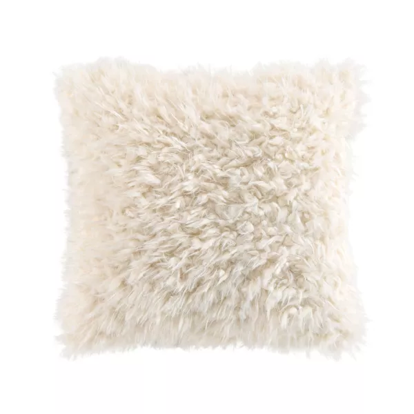 Quadratisches Kissen in Schaffell-Optik (45 x 45 cm) Cremewei�