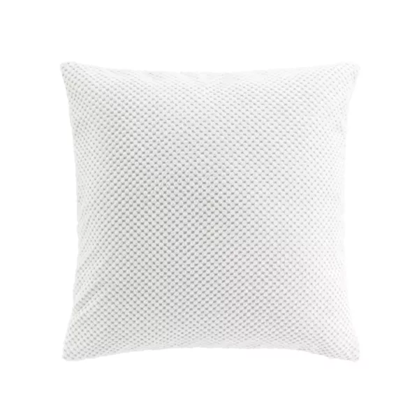 Cuscino quadrato in flanella in rilievo (45 x 45 cm) Java Bianco