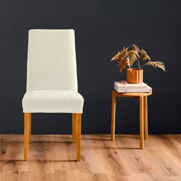 Housse de chaise bouclette (40 x 40 cm) Laina Ecru