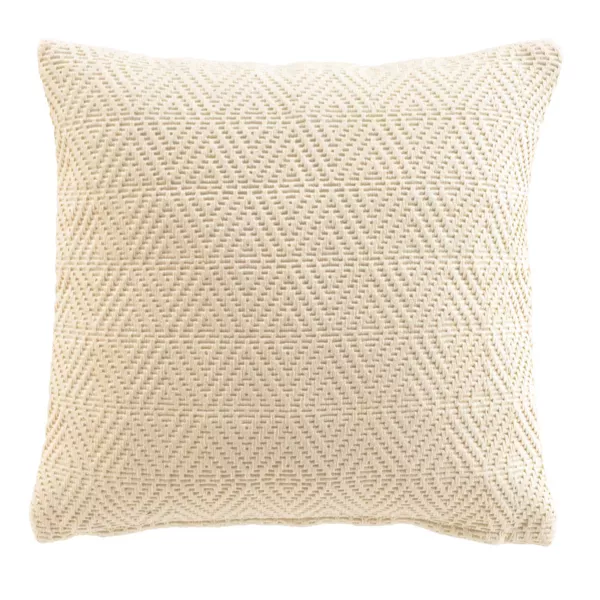 Housse de coussin carr�e en coton (40 x 40 cm) Sylvia Ecru