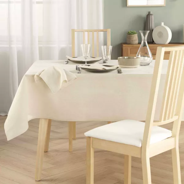 Nappe rectangulaire coton (150 x 240 cm) Serafine Ecru