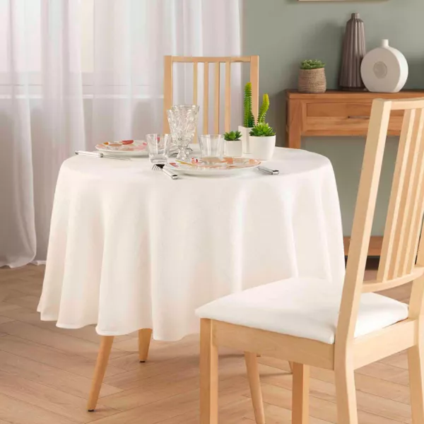 Nappe Ronde (180 cm) Stella Blanche
