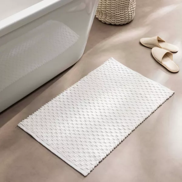 Alfombra de ba�o de algod�n tejido (50 x 80 cm) Lois Beige
