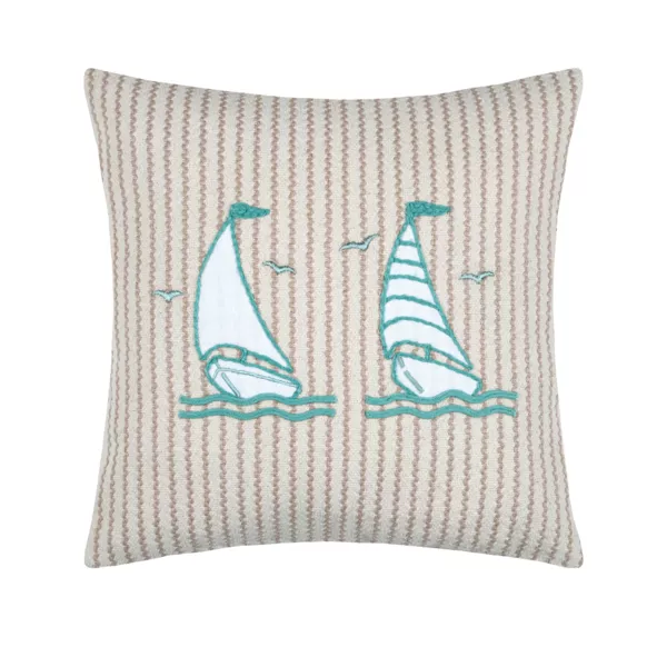 Coj�n cuadrado de algod�n (45 x 45 cm) Barbados Beige