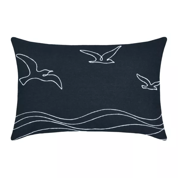 Cuscino rettangolare in cotone (40 x 60 cm) Bordemer Blu jeans