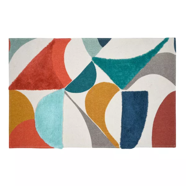 Alfombra de algod�n (60 x 90 cm) Blokken Multicolor