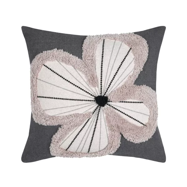 Coj�n cuadrado de algod�n (40 x 40 cm) Tilda Gris granito