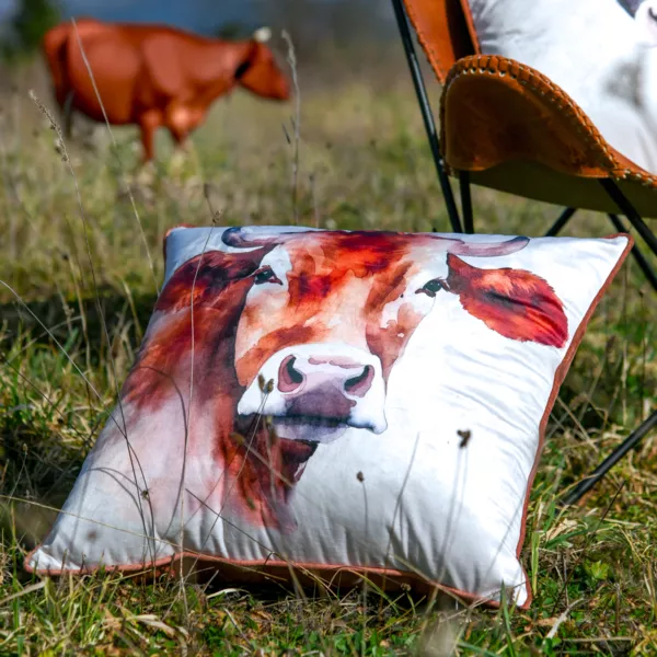 Cuscino quadrato (50 x 50 cm) Fernande Marrone cognac