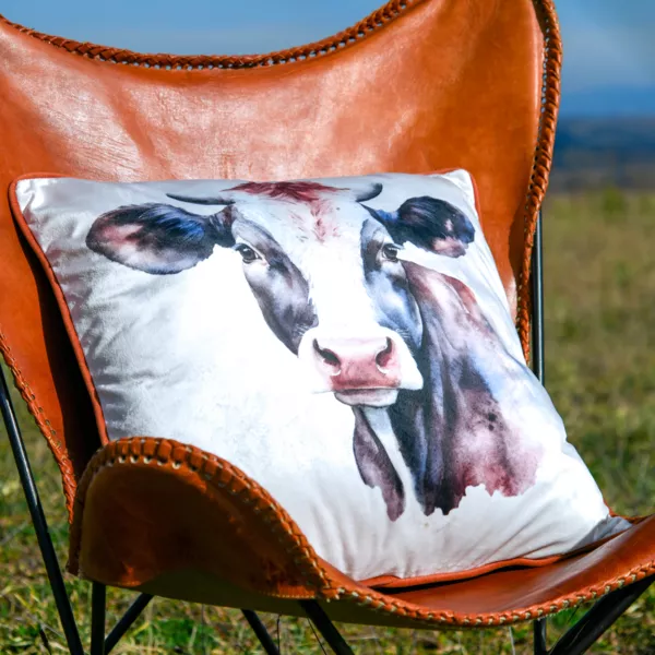 Coussin carr� (50 x 50 cm) Fernande Marron brun