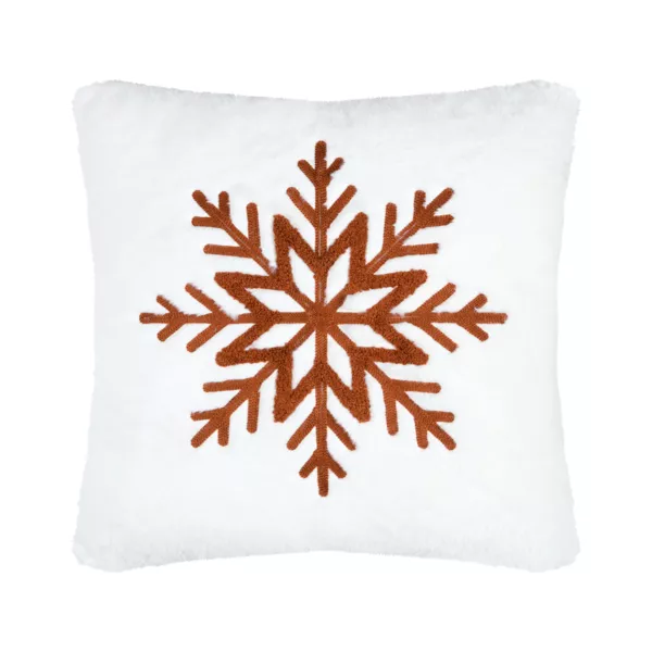 Coj�n cuadrado de piel sint�tica (45 x 45 cm) Wildforest Marr�n