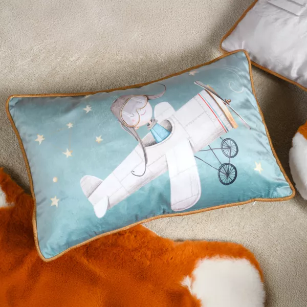 Cojín infantil rectangular (30 x 50 cm) Ferdinand Verde Pino