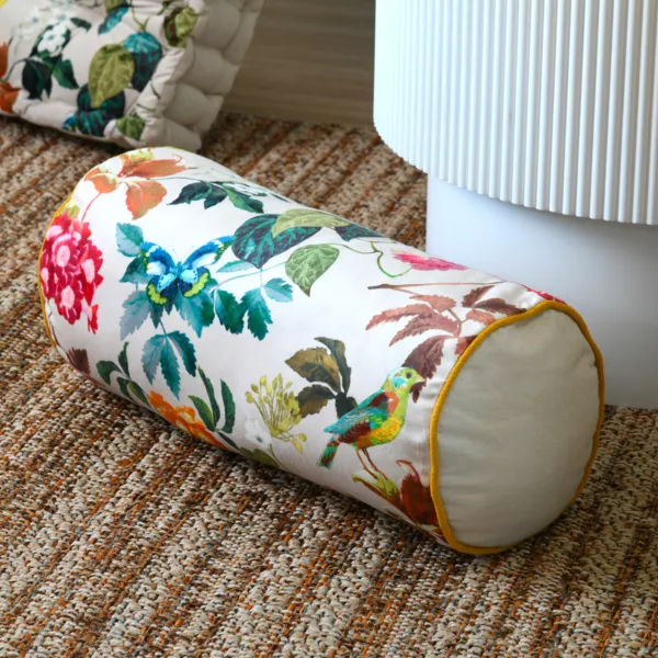 Cuscino a cilindro in cotone (20x45 cm) Emmy Multicolore