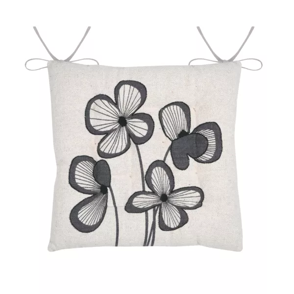 Coussin de chaise carr� coton (38 x 38 cm) Tilda Ecru