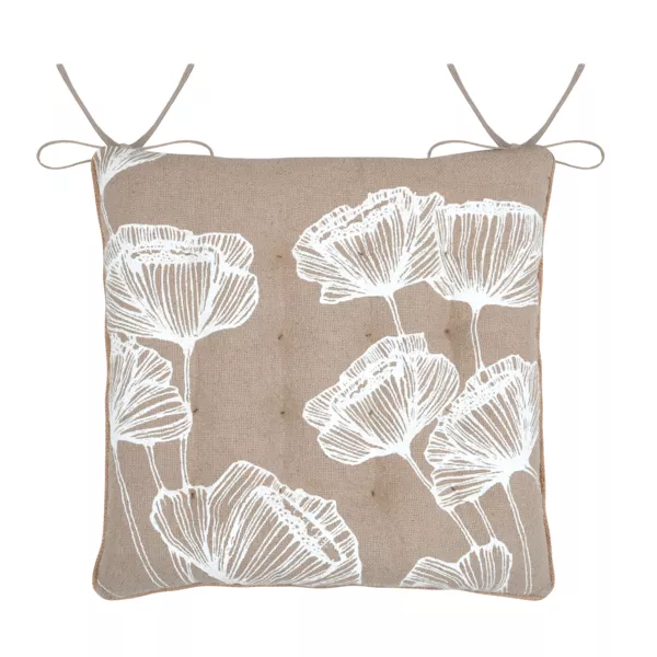 Firkantet bomuldsstolpude (38 x 38 cm) Oriana Beige