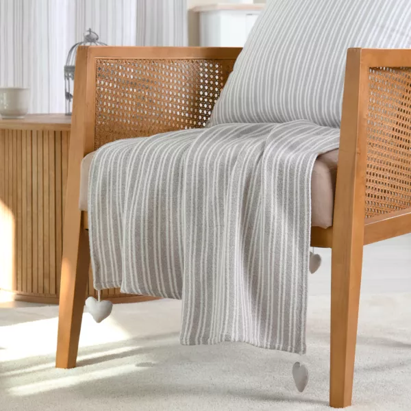 Manta de algod�n suave (125 x 150 cm) Josephine Gris