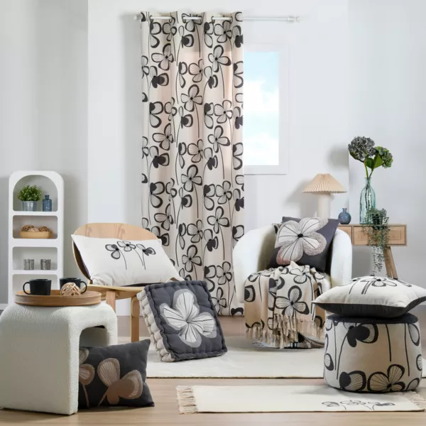 Tenda in cotone (140 x 260 cm) Tilda Grigio