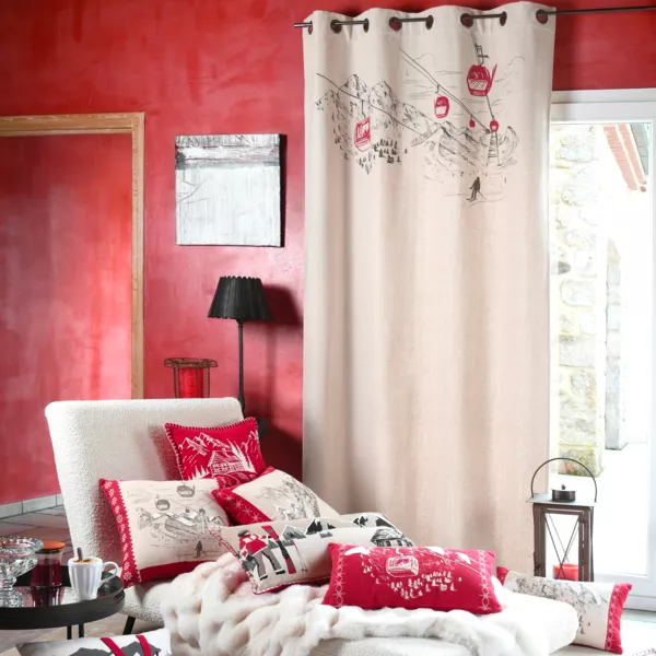 Tenda in cotone (140 x 260 cm) Villard Ecru