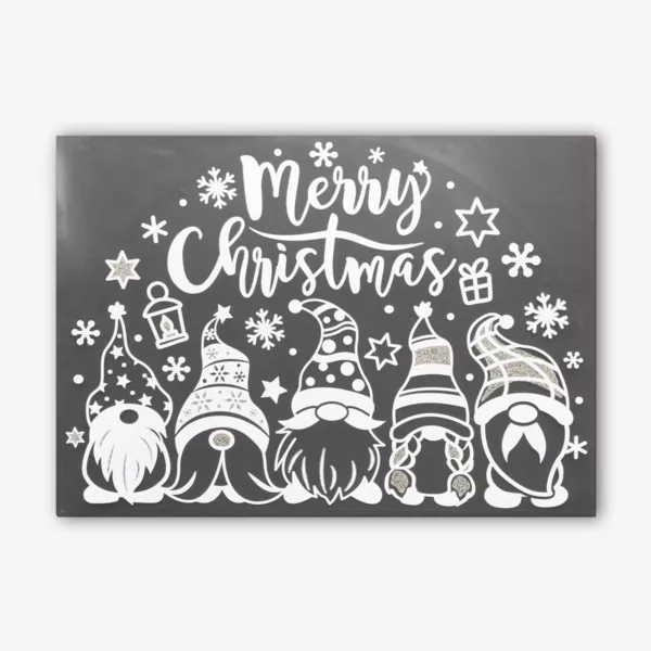 Pegatina vitrost�tica para ventana (40 x 28,5 cm) Feliz Navidad los Duendes bromistas