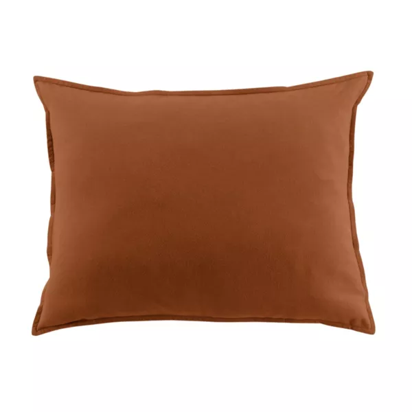 Federa per cuscino quadrata flanella di cotone (80 x 80 cm) Nina Terracotta