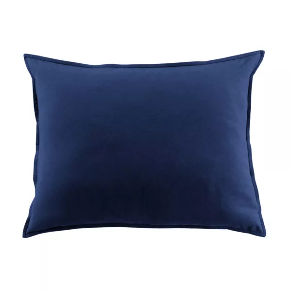 Funda de almohada rectangular de franela de algod�n (50 x 80 cm) Nina Azul noche